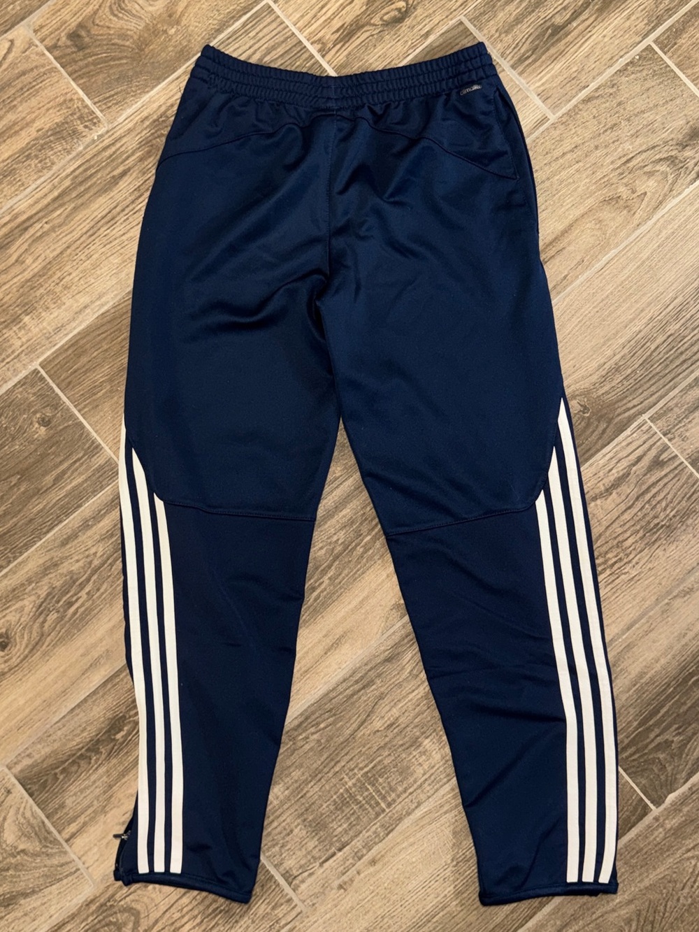 adidas kids Navy jogger Pants with White Side Stripes (see all photos)